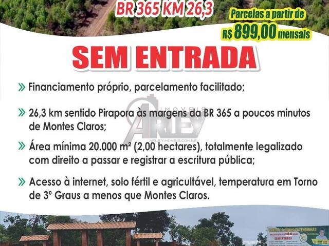 #3649 - Chácara para Venda em Montes Claros - MG