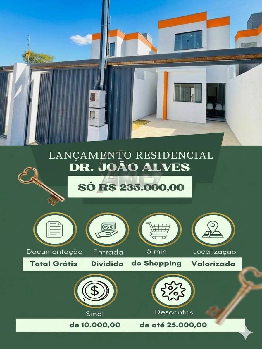 Casa a venda no Bairro Dr João Alves na Planta